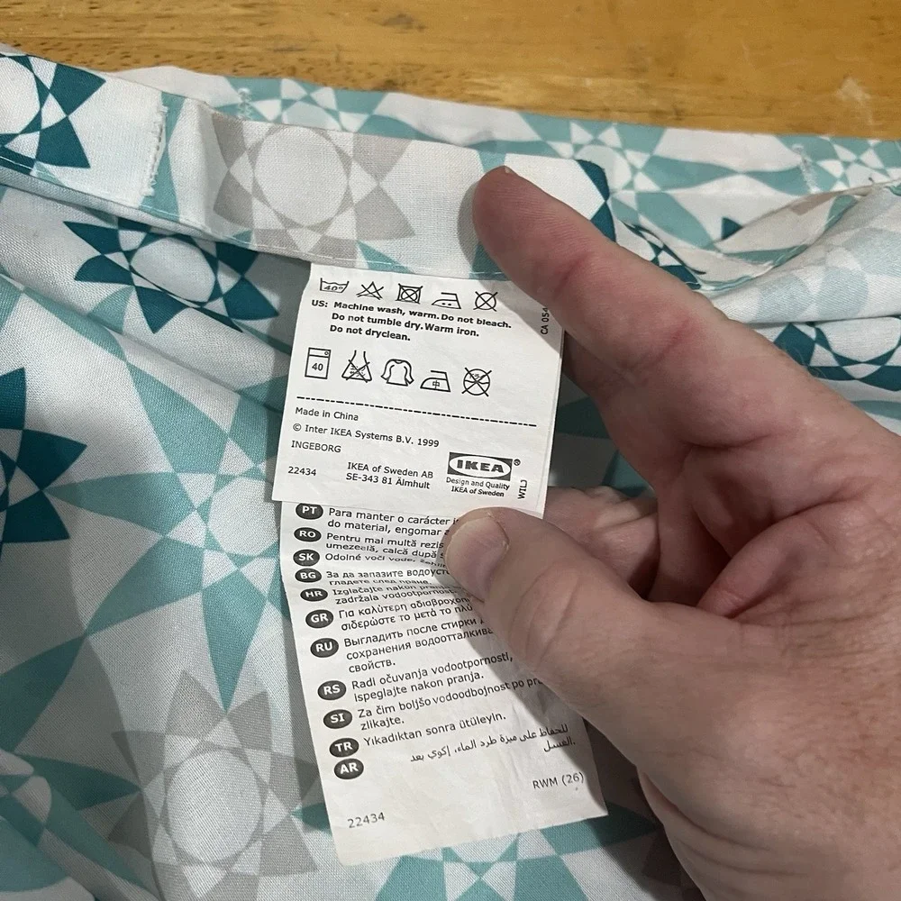IKEA Ingeborge Fabric Shower‎ Curtain 71x71